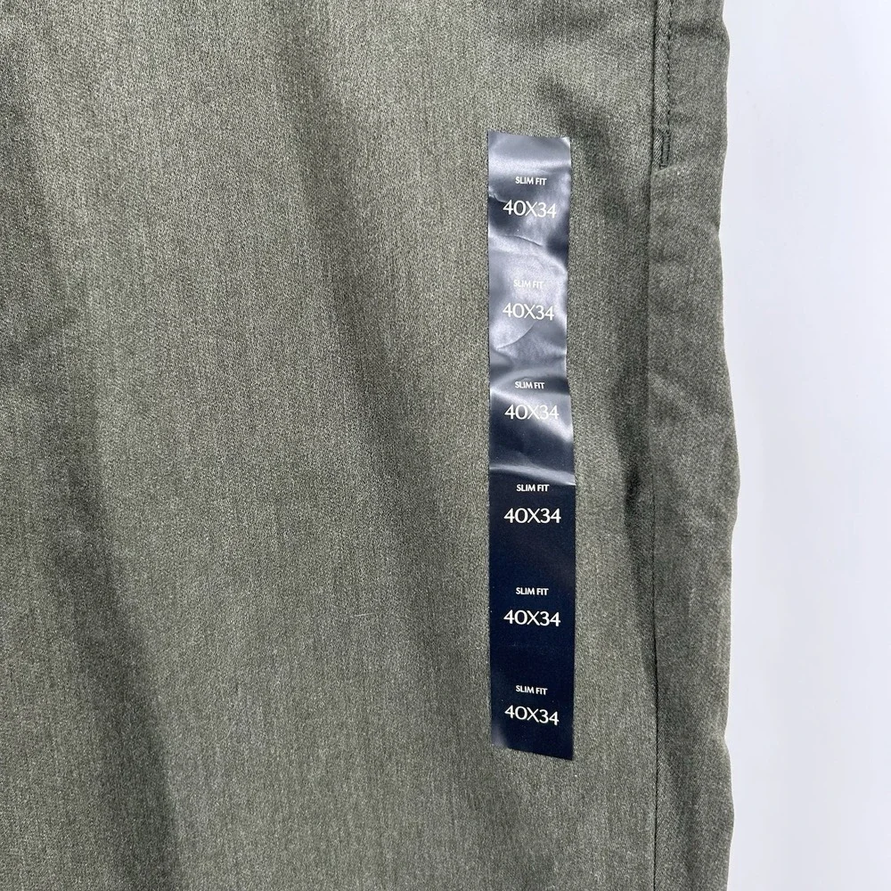 Banana‎ Republic Travel Jeans Mens 40x34 Olive Green Slim Fit Pants NEW
